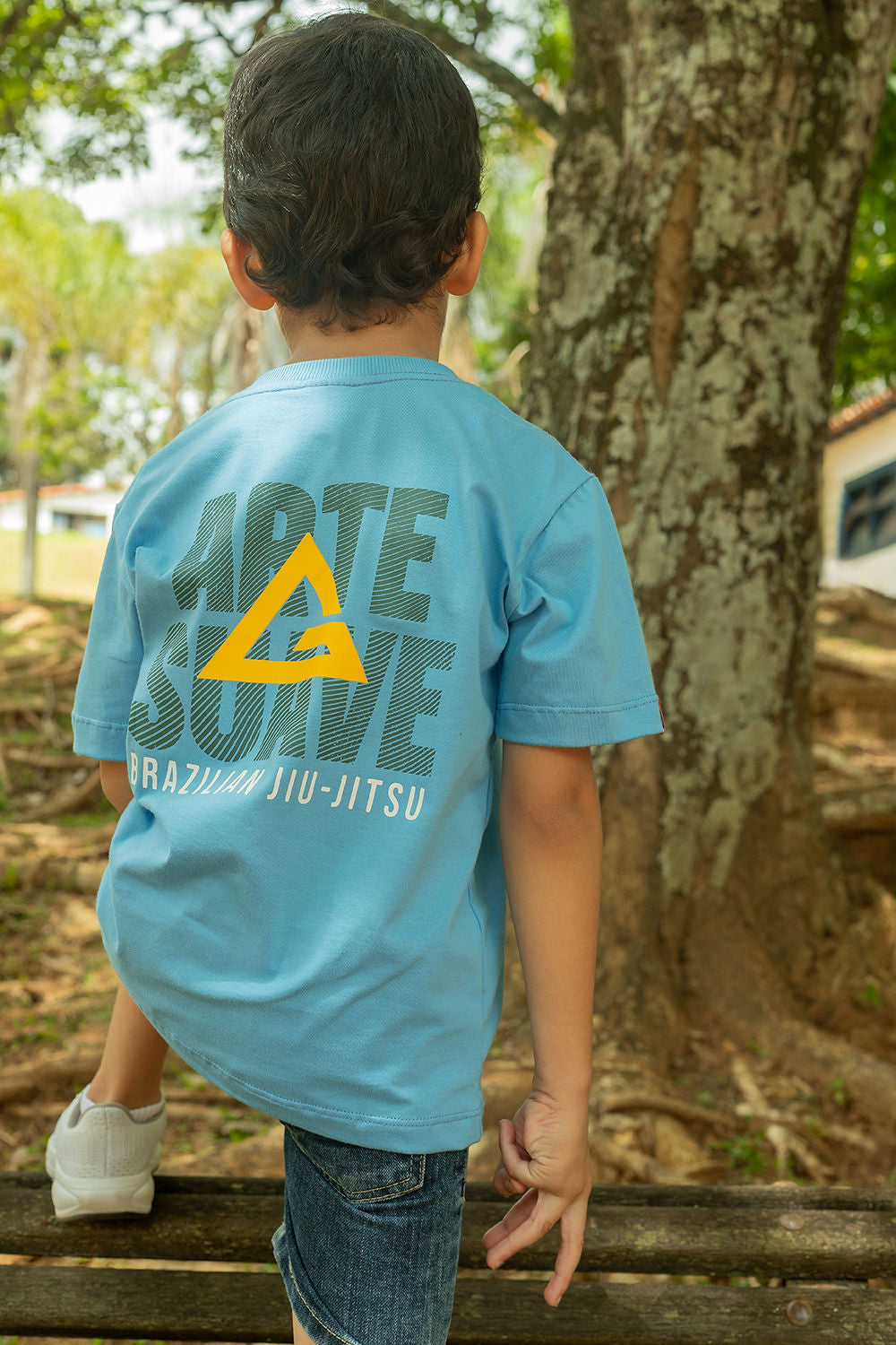 Camiseta Arte Suave v2 Infantil - Azul