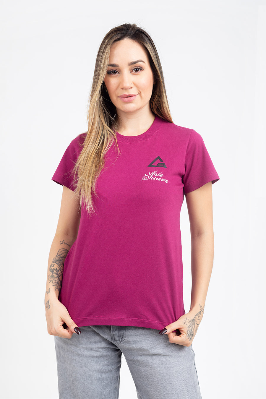 Camiseta Arte Suave V3 Feminina - Rosa
