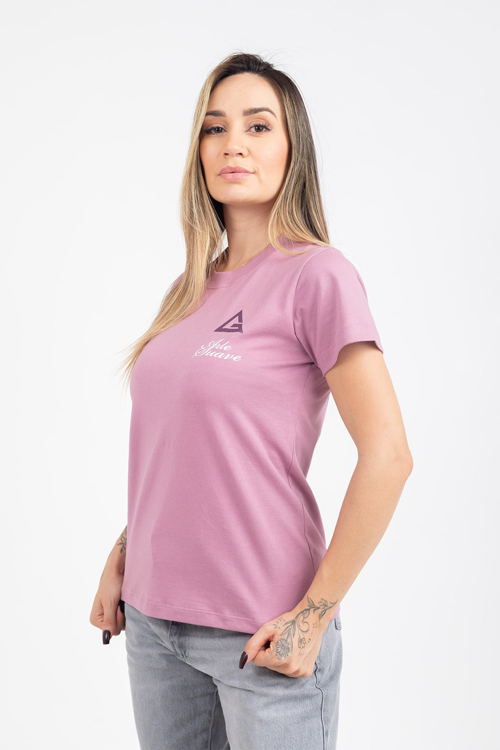 Camiseta Arte Suave V3 Feminina - Lilás