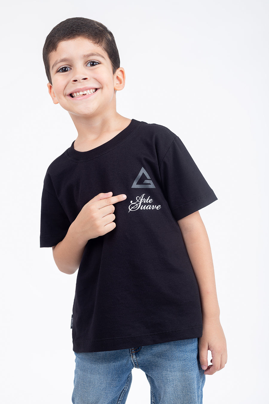 Camiseta Arte Suave V3 Iinfantil - Preto